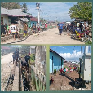 Hari Pertama Kerja, Pejabat Kades Kusubibi Gelar Bakti Sosial Bersama Warga